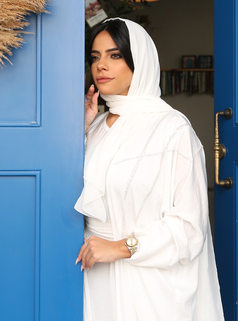 white abaya design