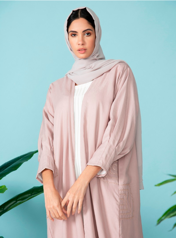 balloon sleeve open abaya