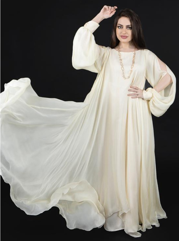chiffon butterfly gown