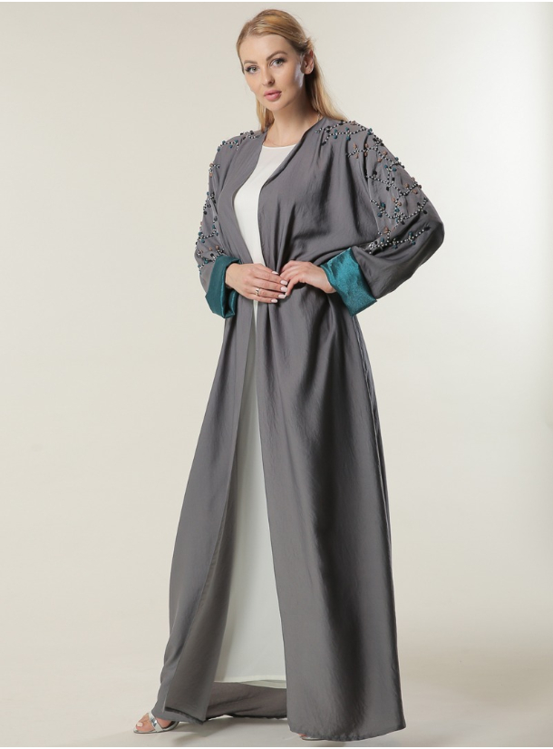 abaya in grey colour