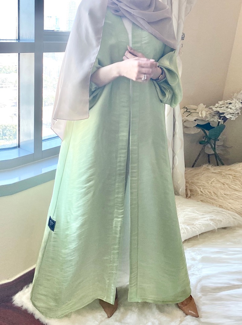 mint green abaya