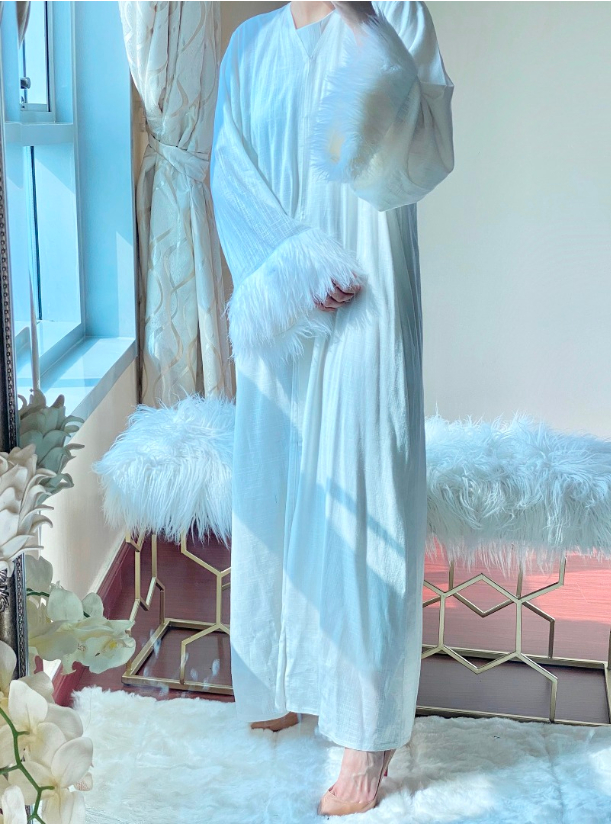 white colour abaya