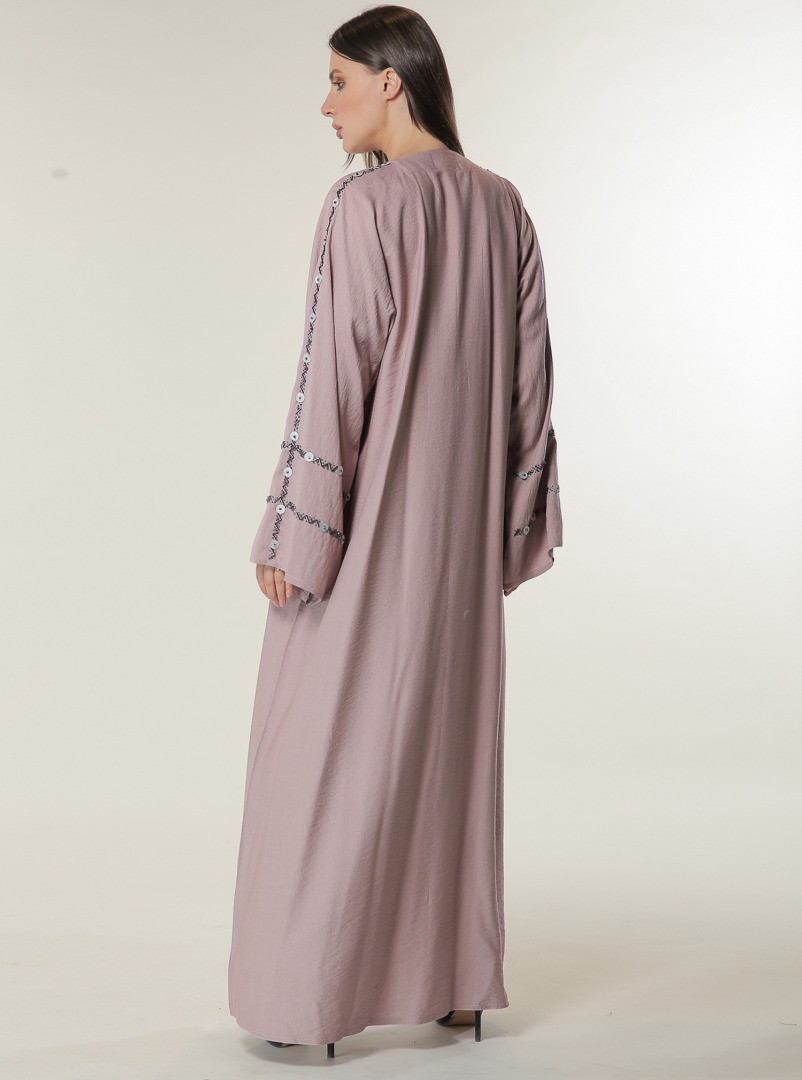 Pink Abaya Blush pink abaya decorated with embellishments. Abayas from ...
