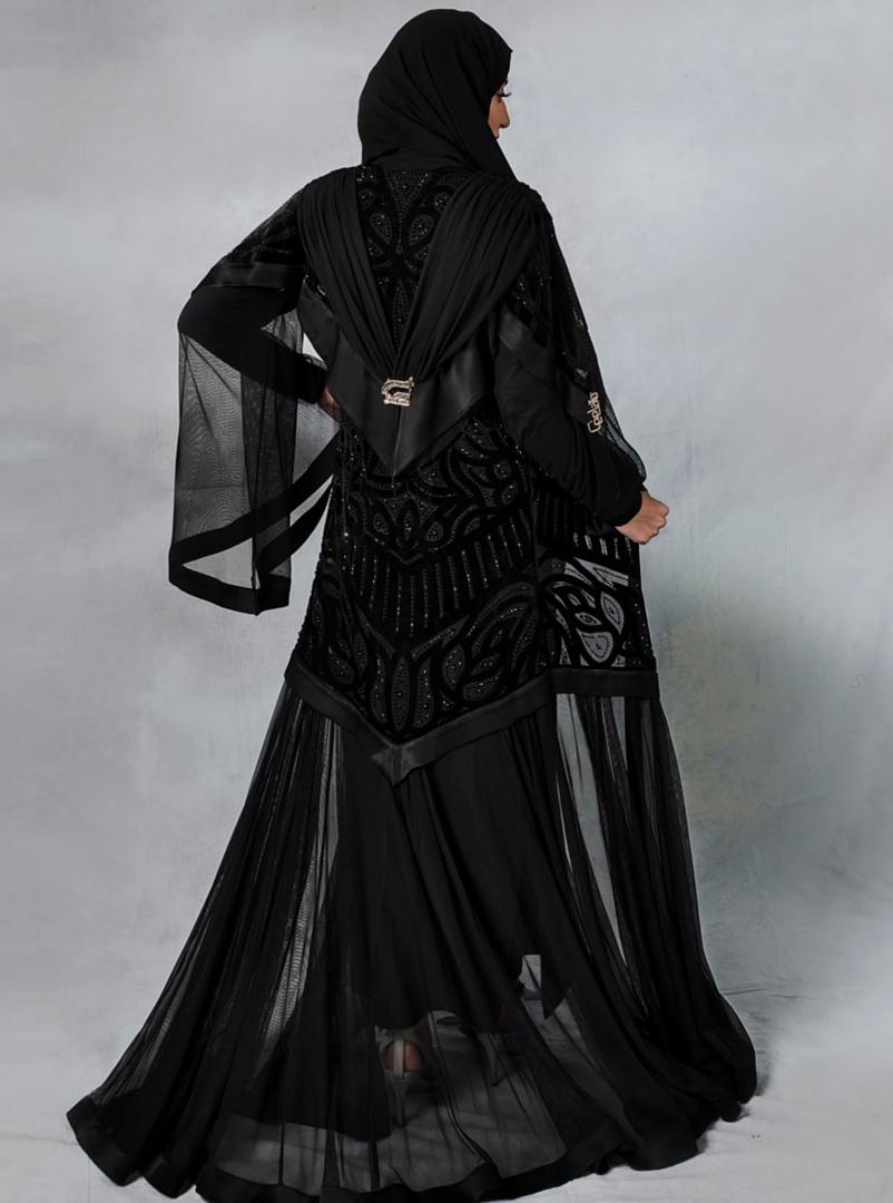 black wedding abaya