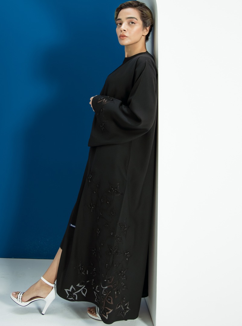 night sky transparent stars on the bottom Abayas from at Boksha