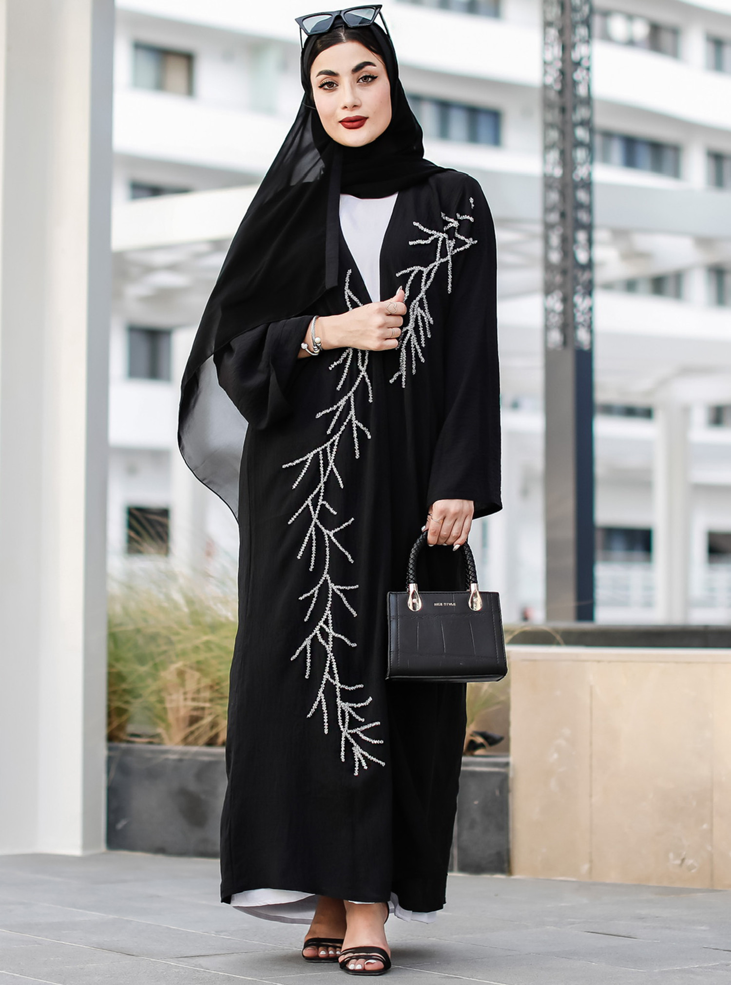 beaded abaya