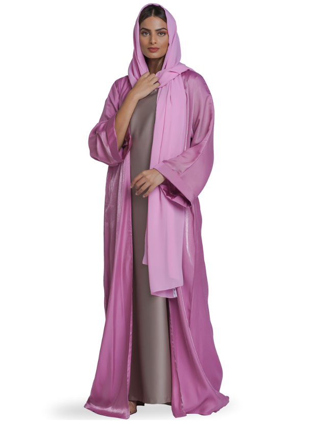 Pink Sheen The Pink Sheen Abaya is all you need to stand out in a crowd ...