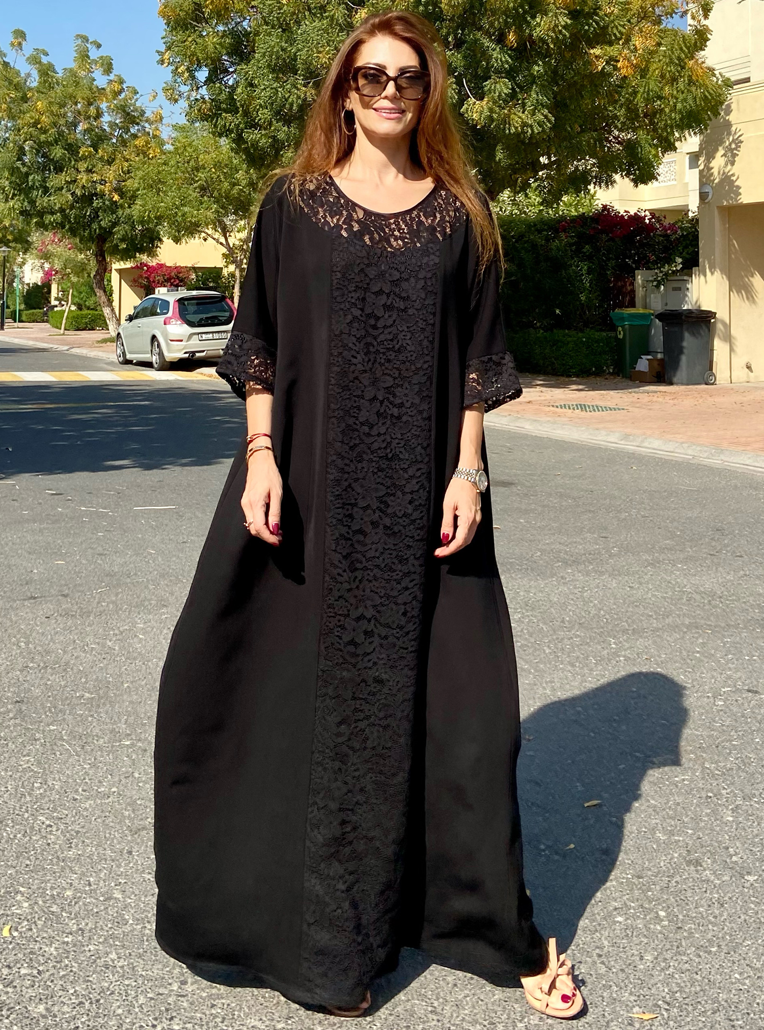 Lacey Fantasy Dress-Kaftan features 