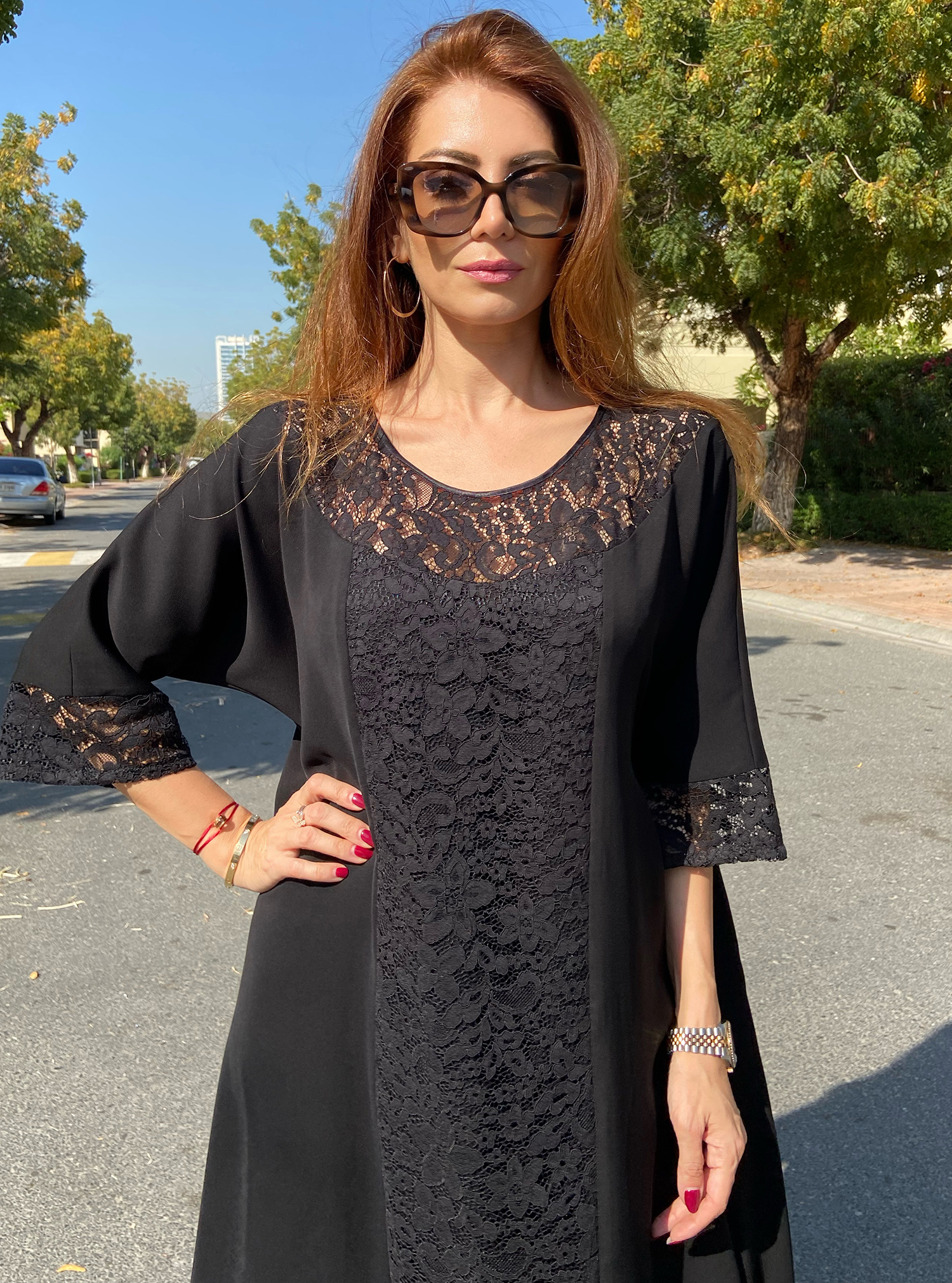 Lacey Fantasy Dress-Kaftan features 