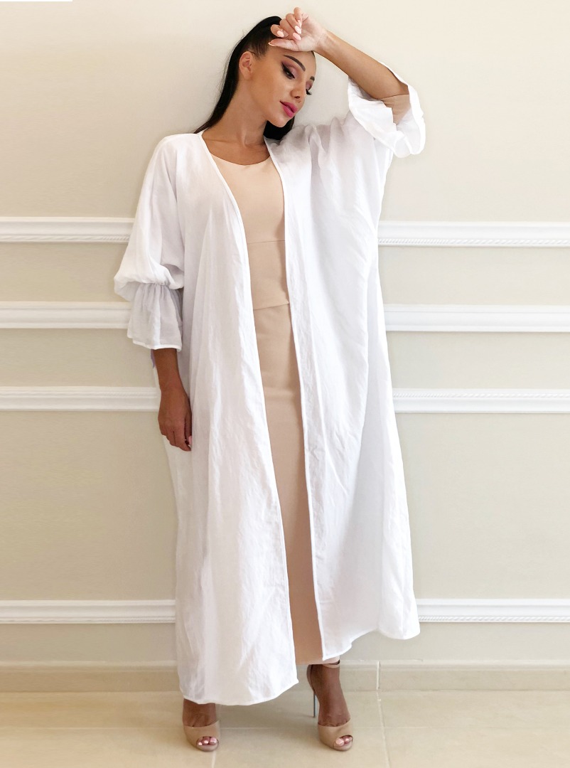 white colour abaya